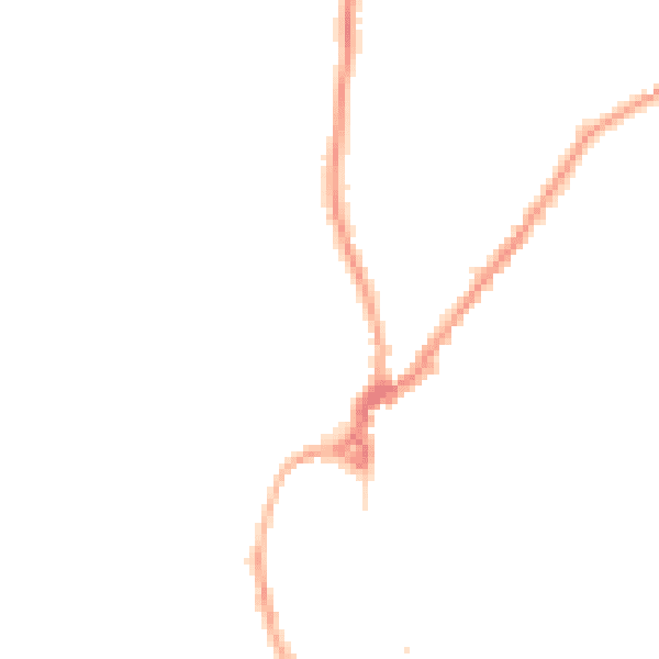 Night-time road noise heatmap for LA23 3DX