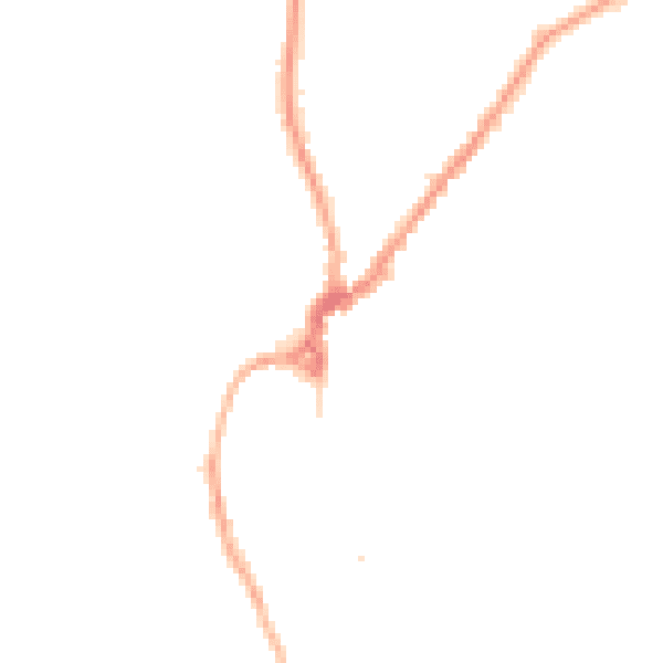 Night-time road noise heatmap for LA23 3EB