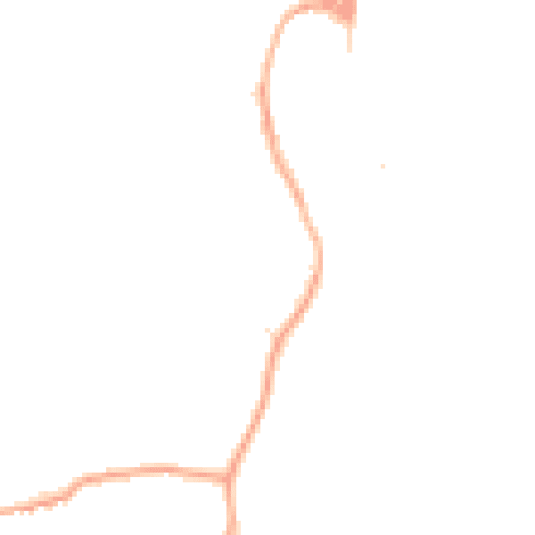 Night-time road noise heatmap for LA23 3HD