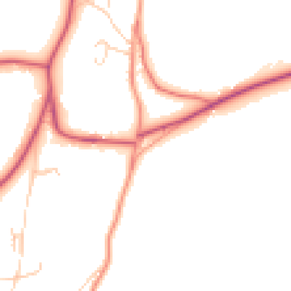 Daytime road noise heatmap for LA23 3JB