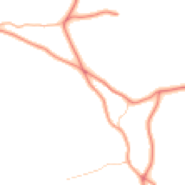 Daytime road noise heatmap for LA23 3NN