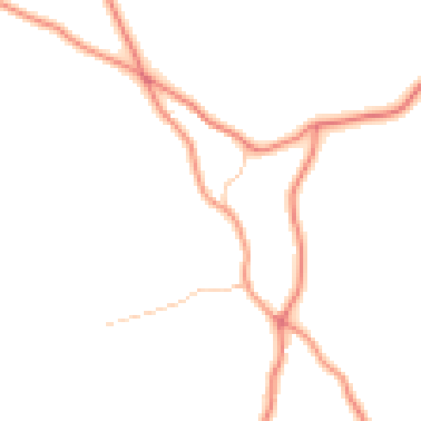 Daytime road noise heatmap for LA23 3NW