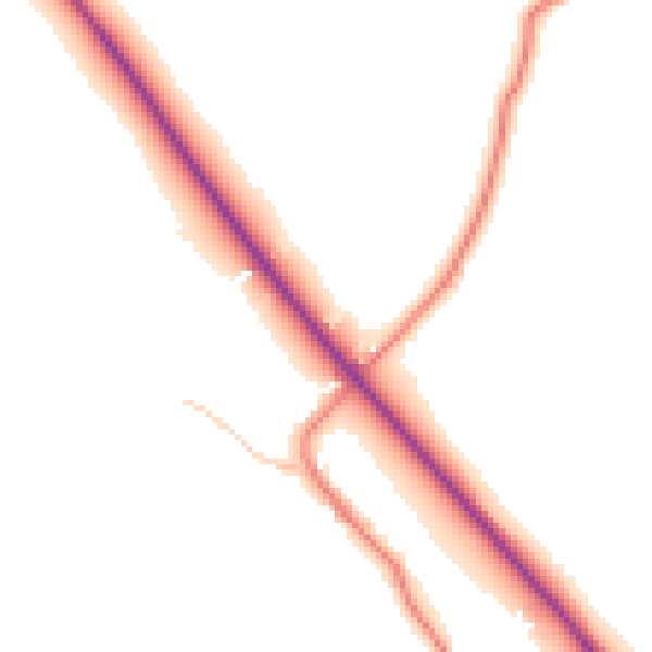 Daytime road noise heatmap for LA7 7BH