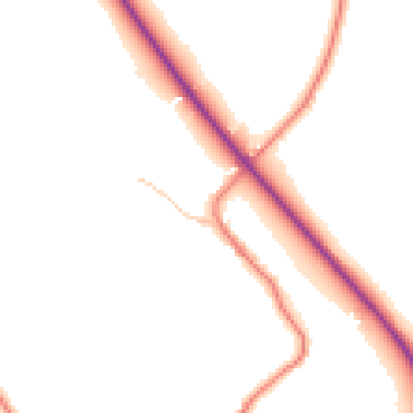 Daytime road noise heatmap for LA7 7BL