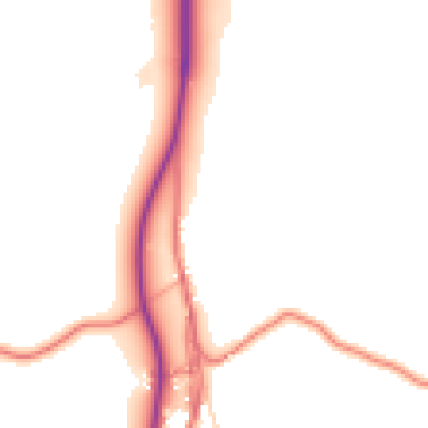 Daytime road noise heatmap for LA7 7EY