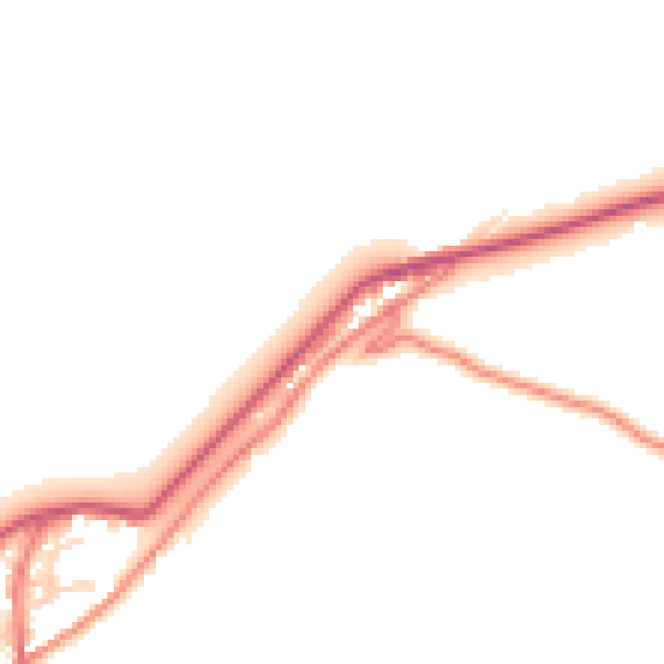 Daytime road noise heatmap for LA7 7HN