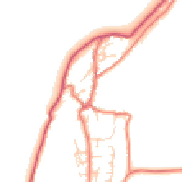 Daytime road noise heatmap for LA7 7HS