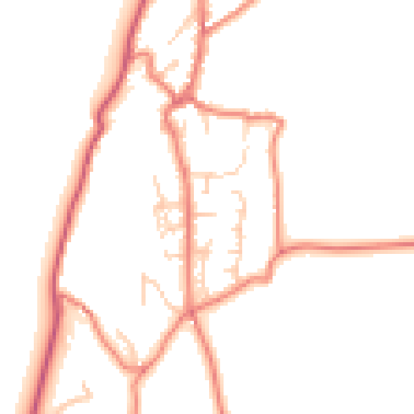 Daytime road noise heatmap for LA7 7JH
