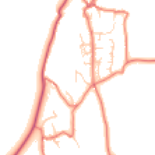 Daytime road noise heatmap for LA7 7JP