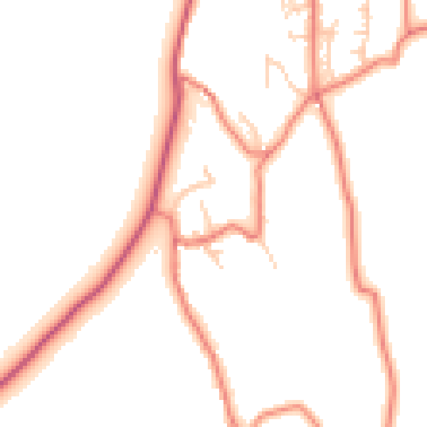 Daytime road noise heatmap for LA7 7LA