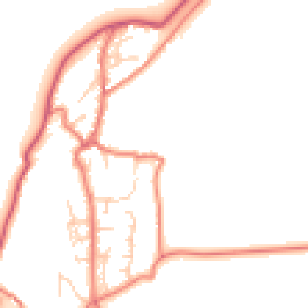 Daytime road noise heatmap for LA7 7LJ