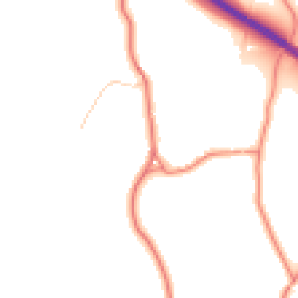 Daytime road noise heatmap for LA7 7ND