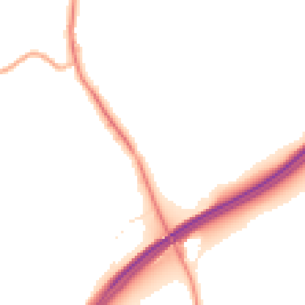 Night-time road noise heatmap for LA7 7NR