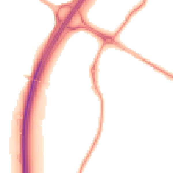 Night-time road noise heatmap for LA7 7NU