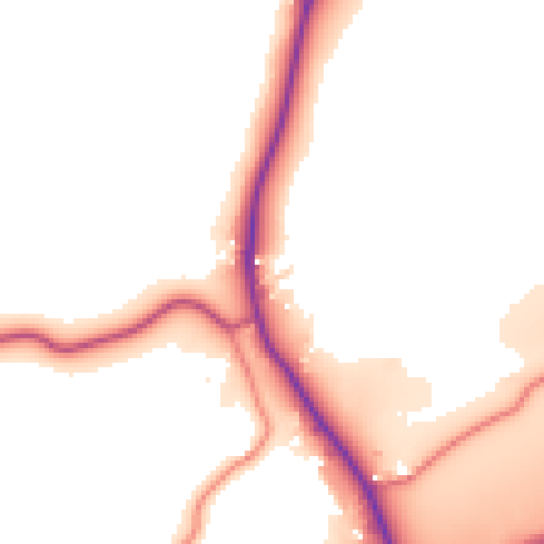 Daytime road noise heatmap for LA7 7NW