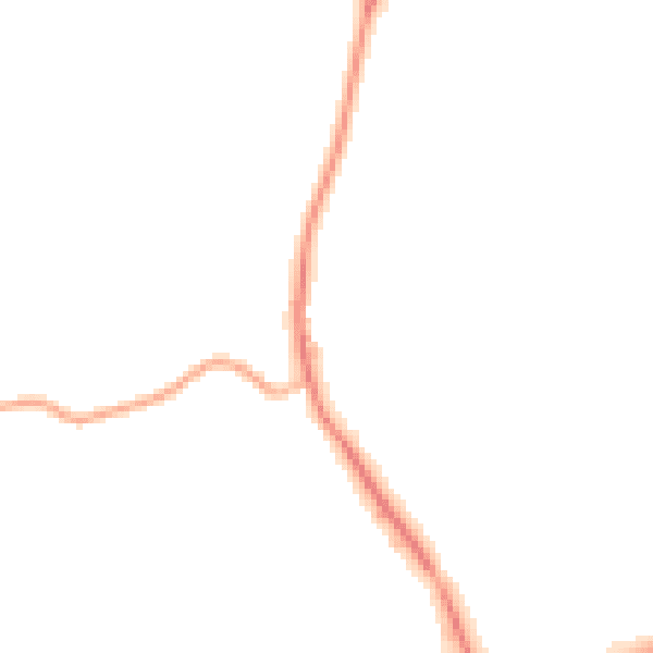 Night-time road noise heatmap for LA7 7NW