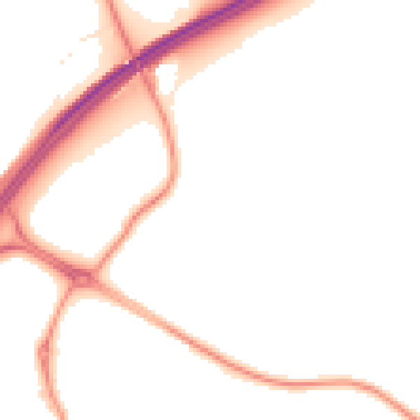 Night-time road noise heatmap for LA7 7PF