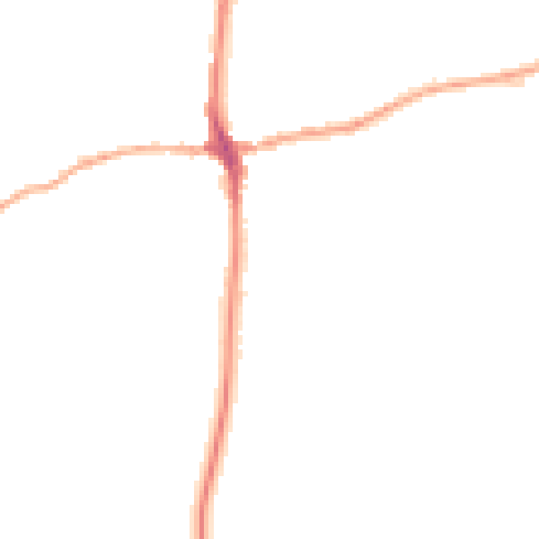 Night-time road noise heatmap for LA7 7QT