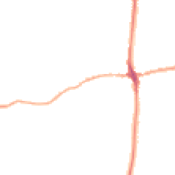 Night-time road noise heatmap for LA7 7RE