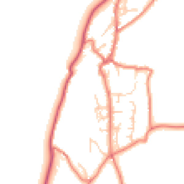 Daytime road noise heatmap for LA7 7RN
