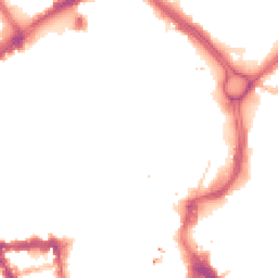 Night-time road noise heatmap for LE1 1AD