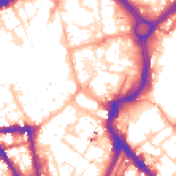 Daytime road noise heatmap for LE1 1AQ