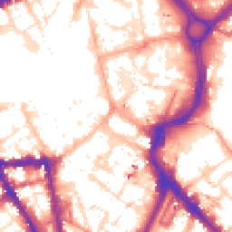 Daytime road noise heatmap for LE1 1GS