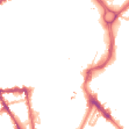 Night-time road noise heatmap for LE1 1GS