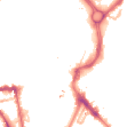 Night-time road noise heatmap for LE1 1LE