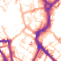 Daytime road noise heatmap for LE1 1LJ