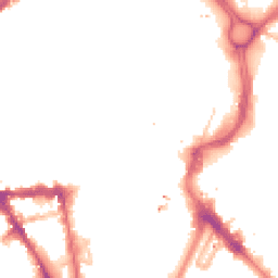 Night-time road noise heatmap for LE1 1RB