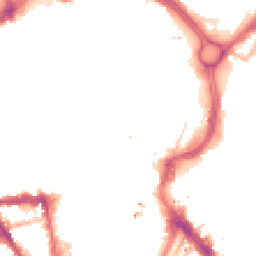 Night-time road noise heatmap for LE1 1RD