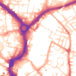 Daytime road noise heatmap for LE1 1SG