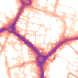 Daytime road noise heatmap for LE1 2ET