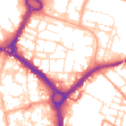 Daytime road noise heatmap for LE1 2GN