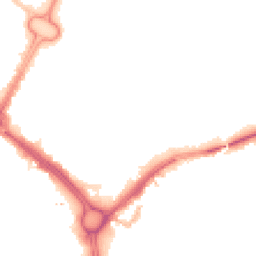 Night-time road noise heatmap for LE1 2GX