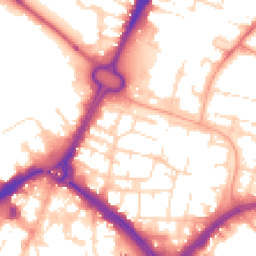 Daytime road noise heatmap for LE1 2HA