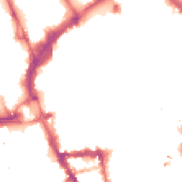 Night-time road noise heatmap for LE1 5FT