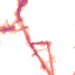 Night-time road noise heatmap for LE1 5JN