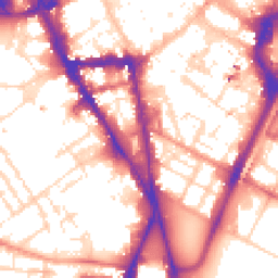 Daytime road noise heatmap for LE1 5UD