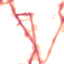 Night-time road noise heatmap for LE1 5UD