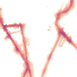 Night-time road noise heatmap for LE1 6TE