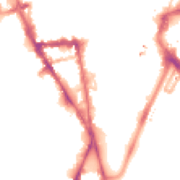 Night-time road noise heatmap for LE1 6YE