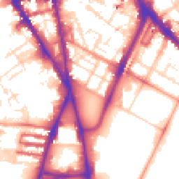Daytime road noise heatmap for LE1 6YT