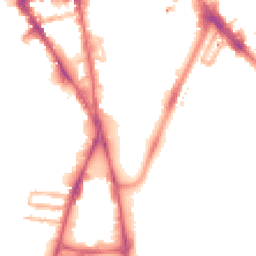 Night-time road noise heatmap for LE1 6YT