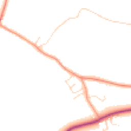 Daytime road noise heatmap for LE12 5DA