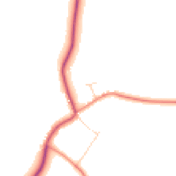 Daytime road noise heatmap for LE12 5SE
