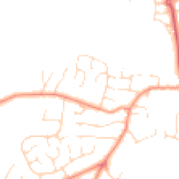 Daytime road noise heatmap for LE12 6HR
