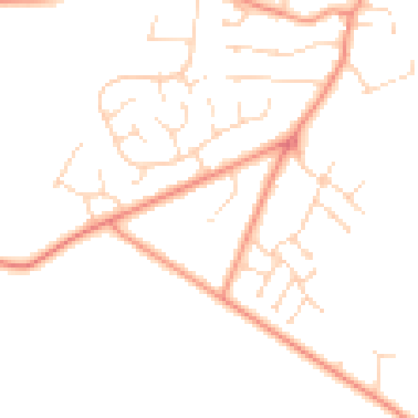 Daytime road noise heatmap for LE12 6NX