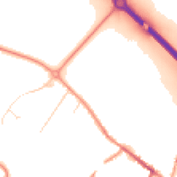 Daytime road noise heatmap for LE12 7DZ